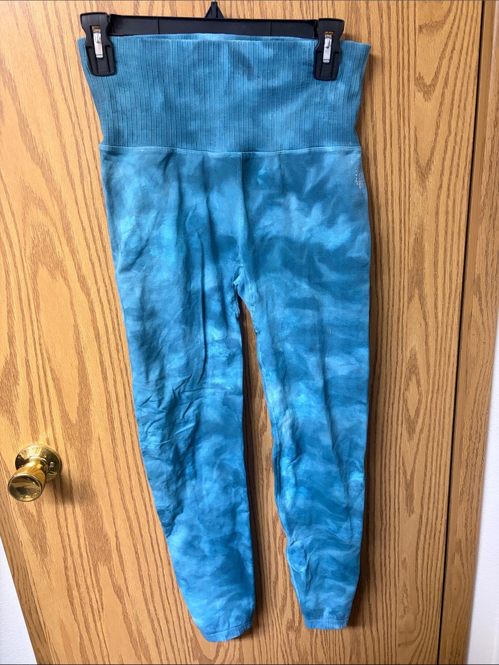 Free People Blue Tie-Dye High-Rise Leggings